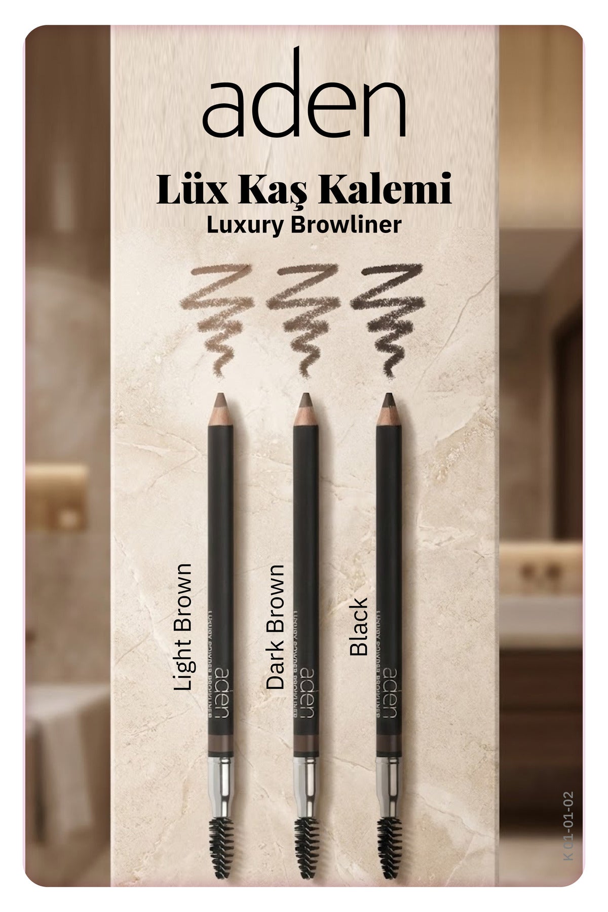 Luxury Powder Browliner Kaş Kalemi – Koyu Kahverengi