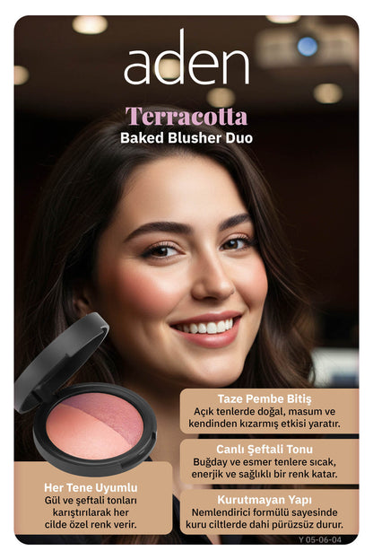 Terracotta Baked Blusher Duo - Terracotta Allık İkilisi