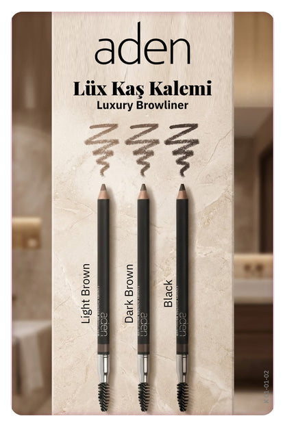 Luxury Powder Browliner Kaş Kalemi – Koyu Kahverengi