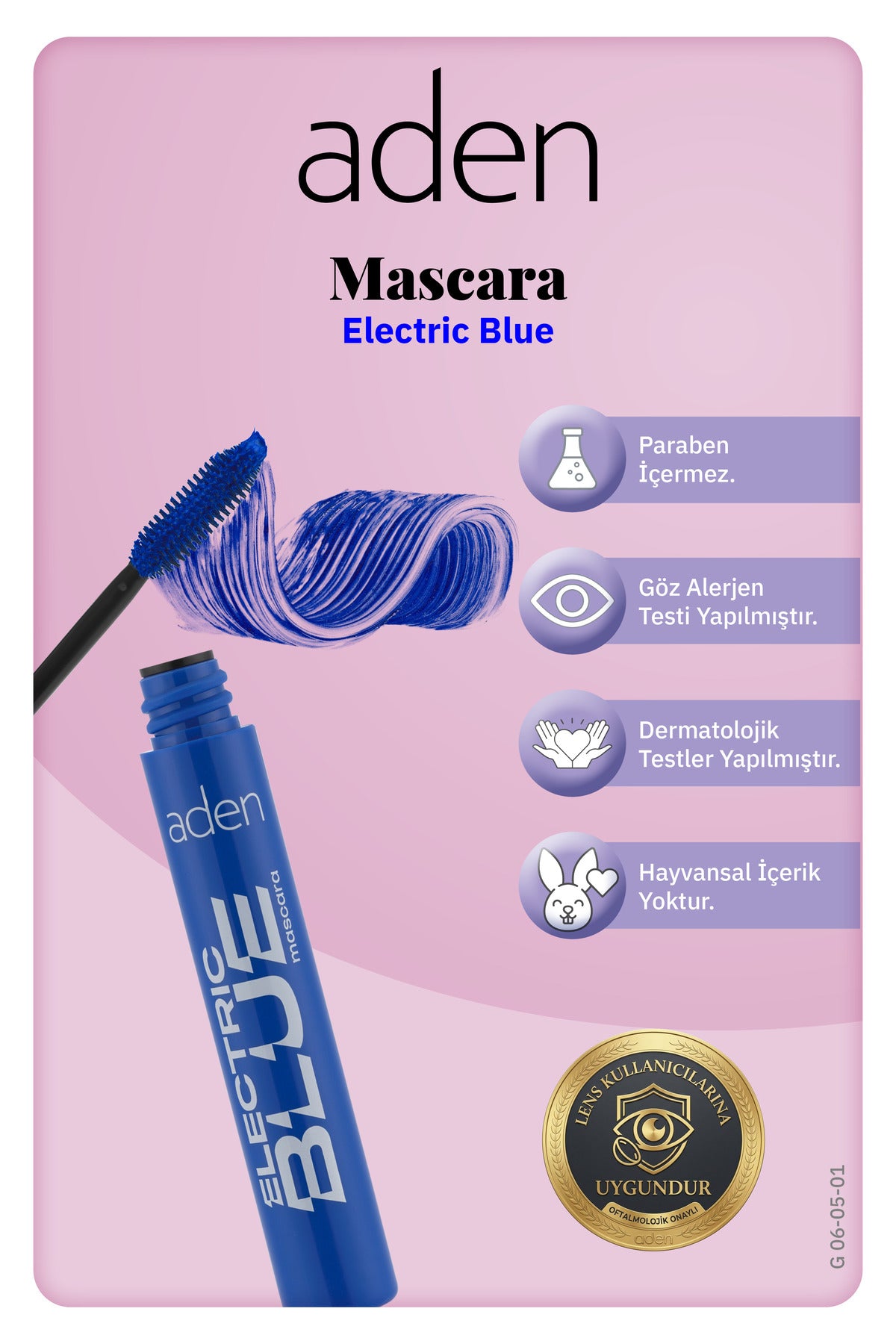 Elektrik Mavisi Spiral Fırçalı Kirpik Maskarası 9,5 ml
