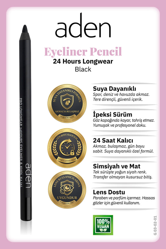 Uzun Süre Kalıcı 24H Eyeliner