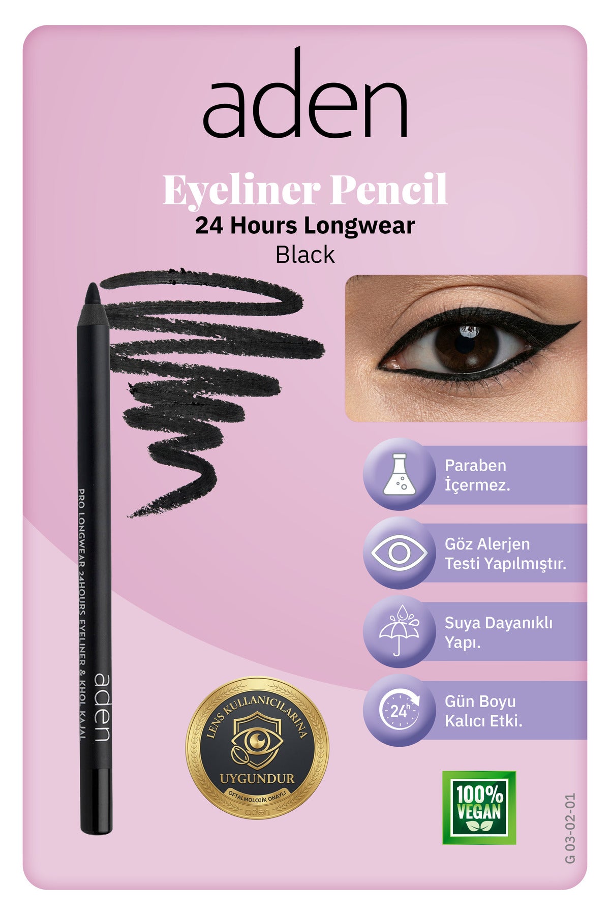 Uzun Süre Kalıcı 24H Eyeliner