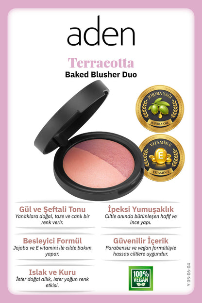 Terracotta Baked Blusher Duo - Terracotta Allık İkilisi