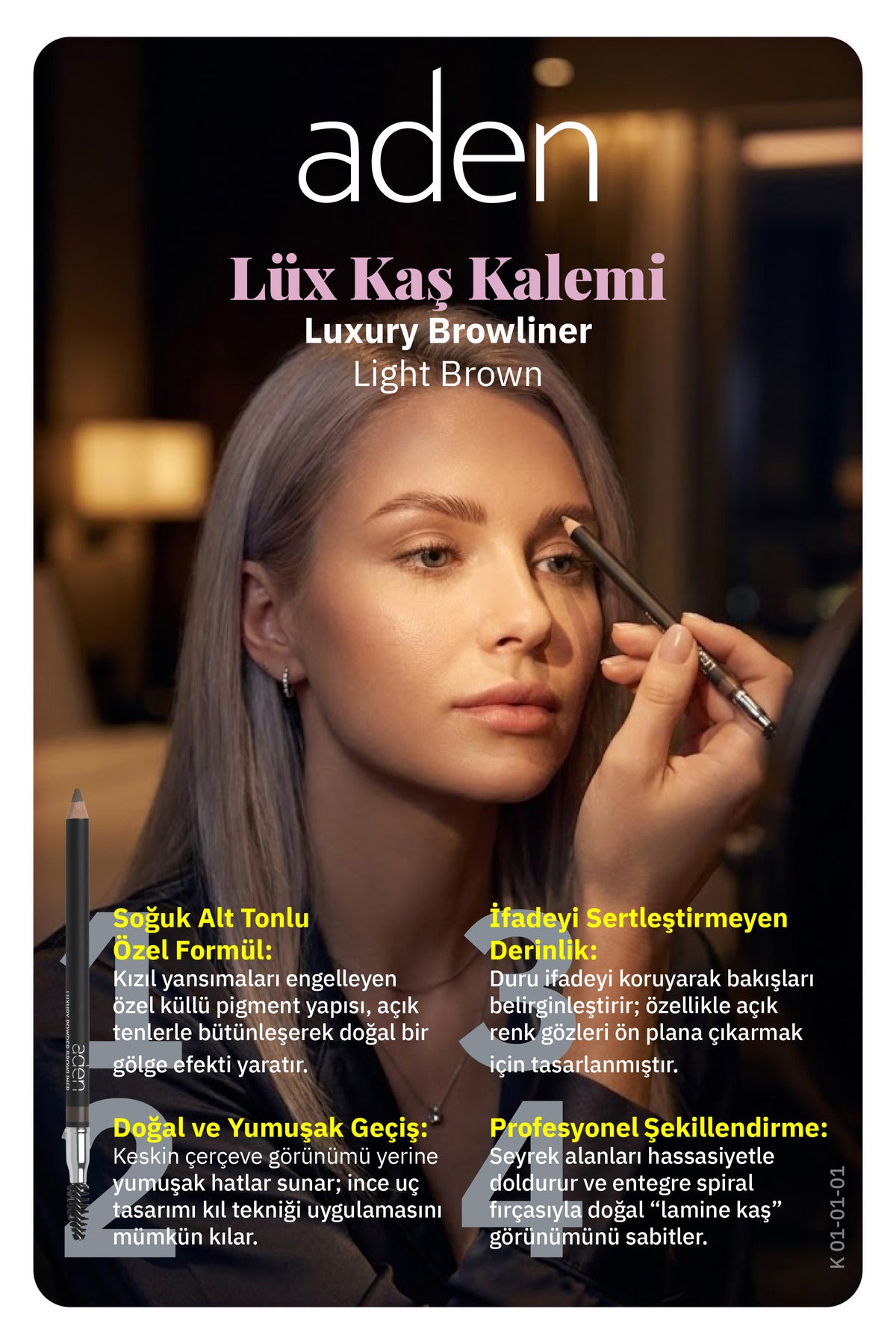 Luxury Powder Browliner - Kaş Kalemi -Light Brown