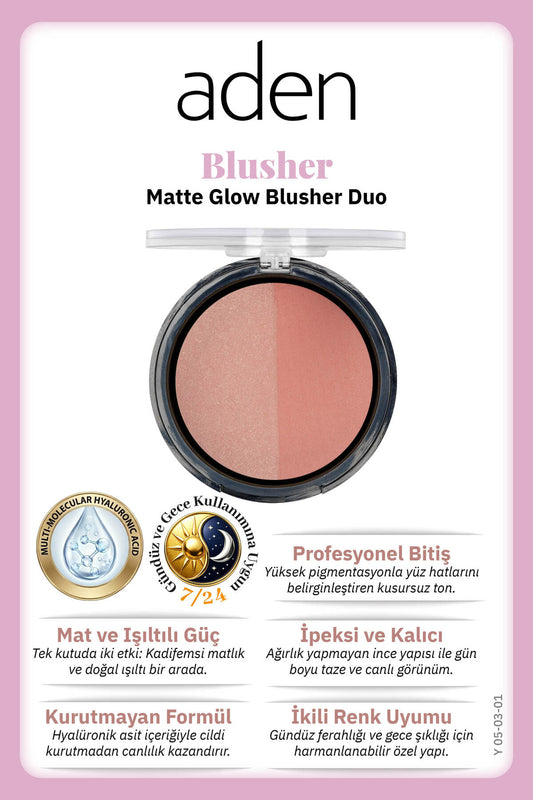 Mat & Işıltılı İkili Allık 01