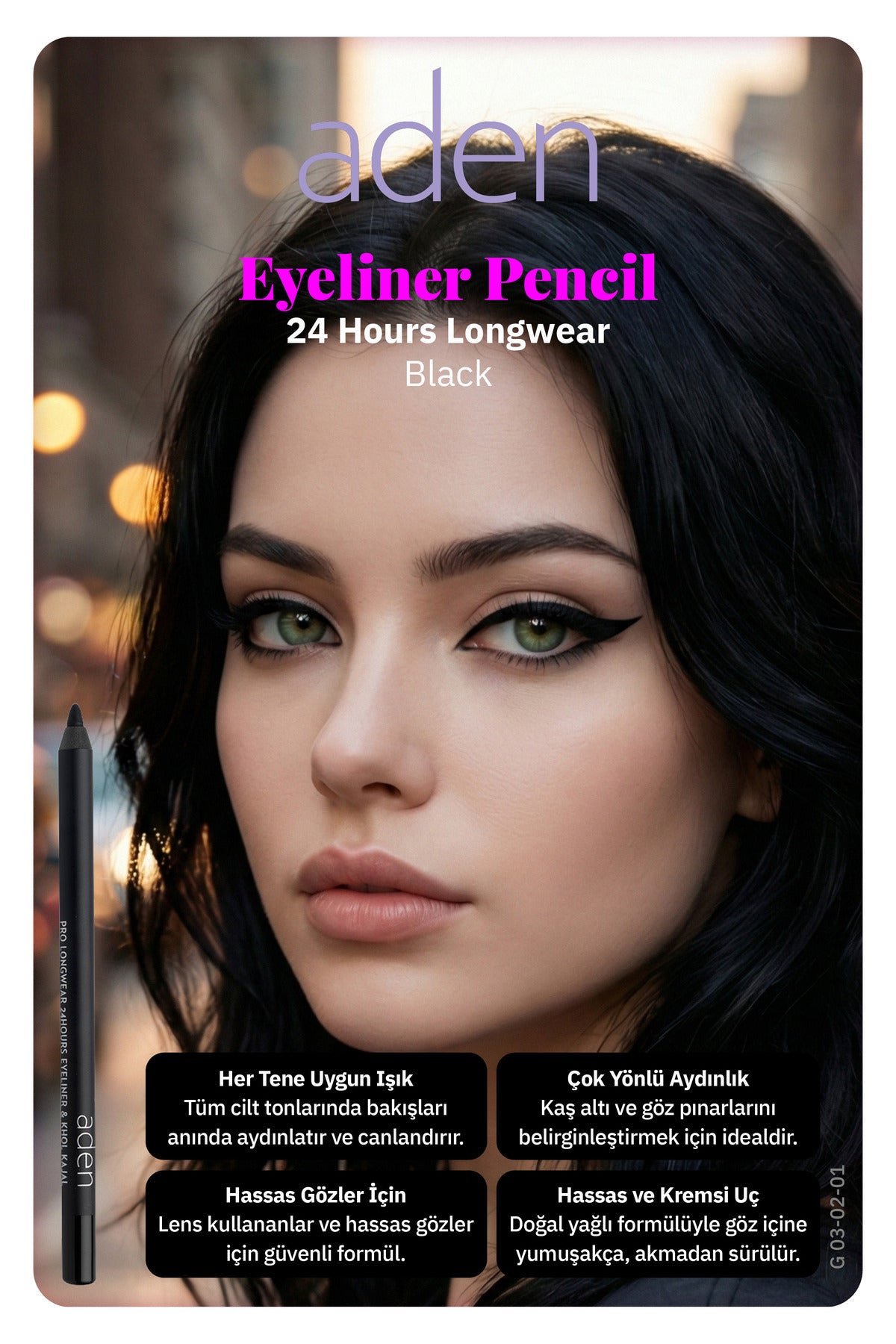 Uzun Süre Kalıcı 24H Eyeliner